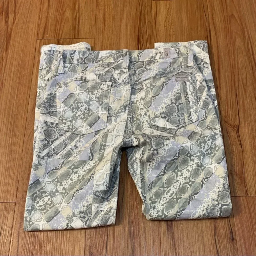 7 For All Mankind Snakeskin Skinny Pants